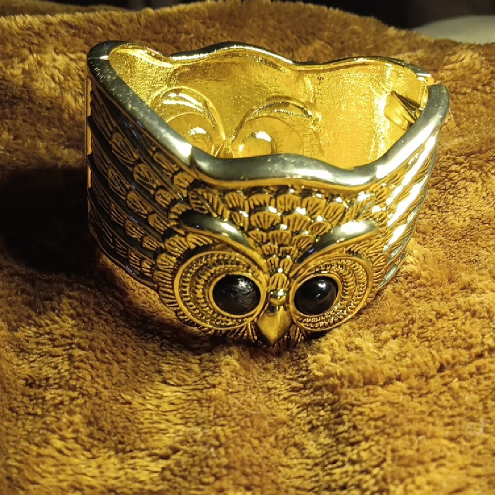 Gold Owl Bracelet